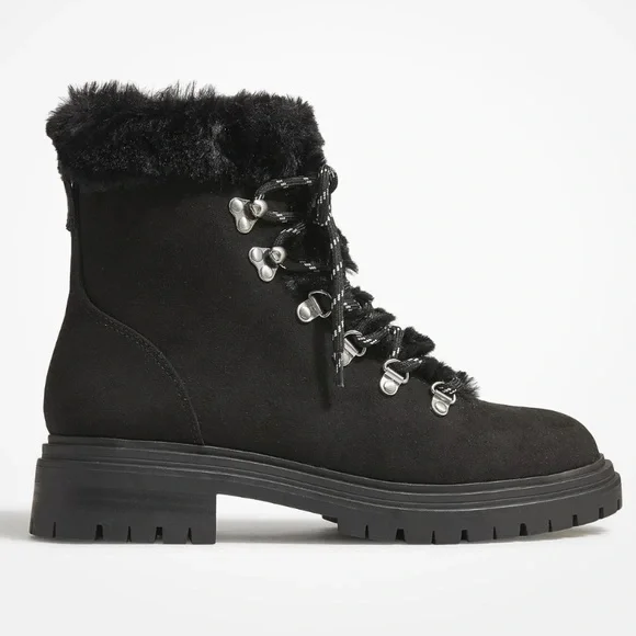 J. Crew | Shoes | Nwot J Crew Black Suede Furlined Ankle  display picture 1